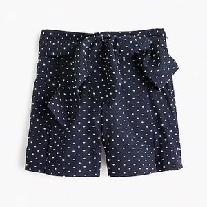 J. Crew polka dot shorts.